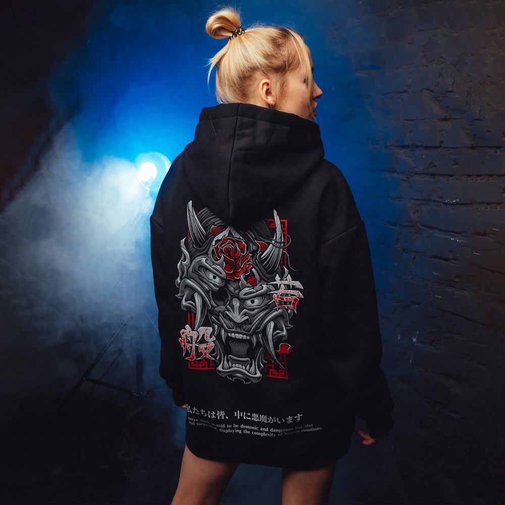 Hoodie "Hannya" Oversize